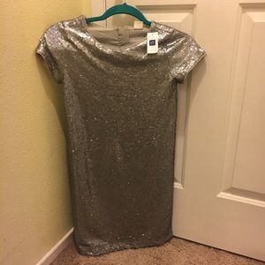 Kids silver sequin dress